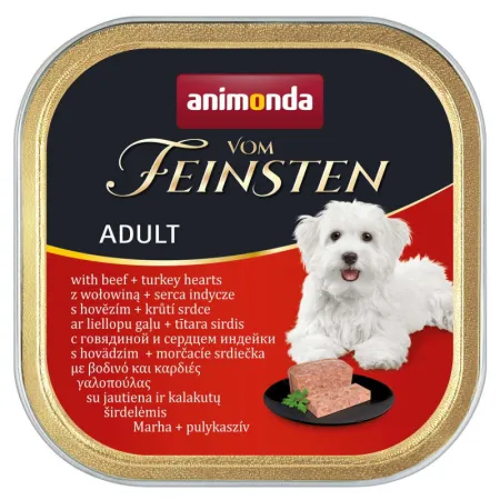 ANIMONDA Vom Feinsten Dog wołowina i serca indyka 150g